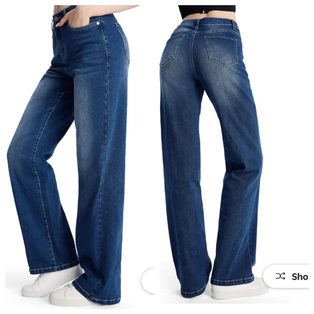 SEVEGO Jeans Mid Rise Loose Denim Casual Baggy 
Large 32”